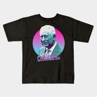 king charles retrowave Kids T-Shirt